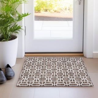 Piper Looms Mayfield Geometric AMF916 Brown Machine Washable Area Rug Scatter Lifestyle Image Feature