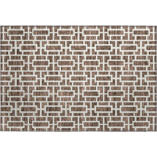 Piper Looms Mayfield Geometric AMF916 Brown Machine Washable Area Rug Scatter Main Image