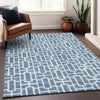 Piper Looms Mayfield Geometric AMF916 Denim Machine Washable Area Rug Lifestyle Image Feature