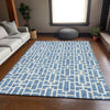 Piper Looms Mayfield Geometric AMF916 Denim Machine Washable Area Rug Lifestyle Image Feature