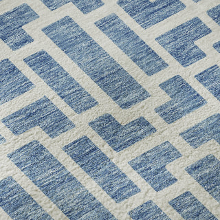 Piper Looms Mayfield Geometric AMF916 Denim Machine Washable Area Rug Swatch Image