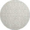 Piper Looms Mayfield Geometric AMF916 Ivory Machine Washable Area Rug Round Main Image