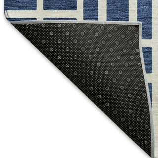 Piper Looms Mayfield Geometric AMF916 Navy Machine Washable Area Rug Backing Image