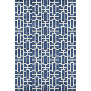 Piper Looms Mayfield Geometric AMF916 Navy Machine Washable Area Rug main image