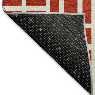 Piper Looms Mayfield Geometric AMF916 Red Machine Washable Area Rug Backing Image