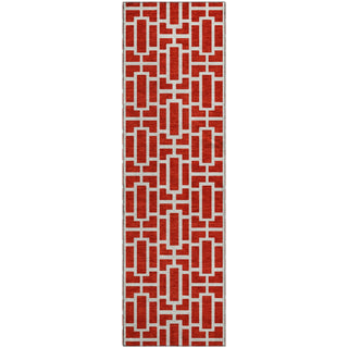 Piper Looms Mayfield Geometric AMF916 Red Machine Washable Area Rug Runner Main Image