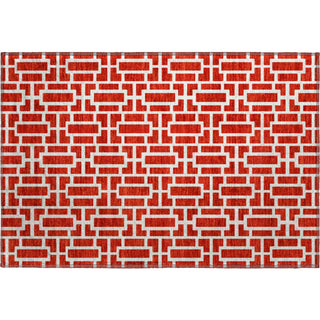 Piper Looms Mayfield Geometric AMF916 Red Machine Washable Area Rug Scatter Main Image