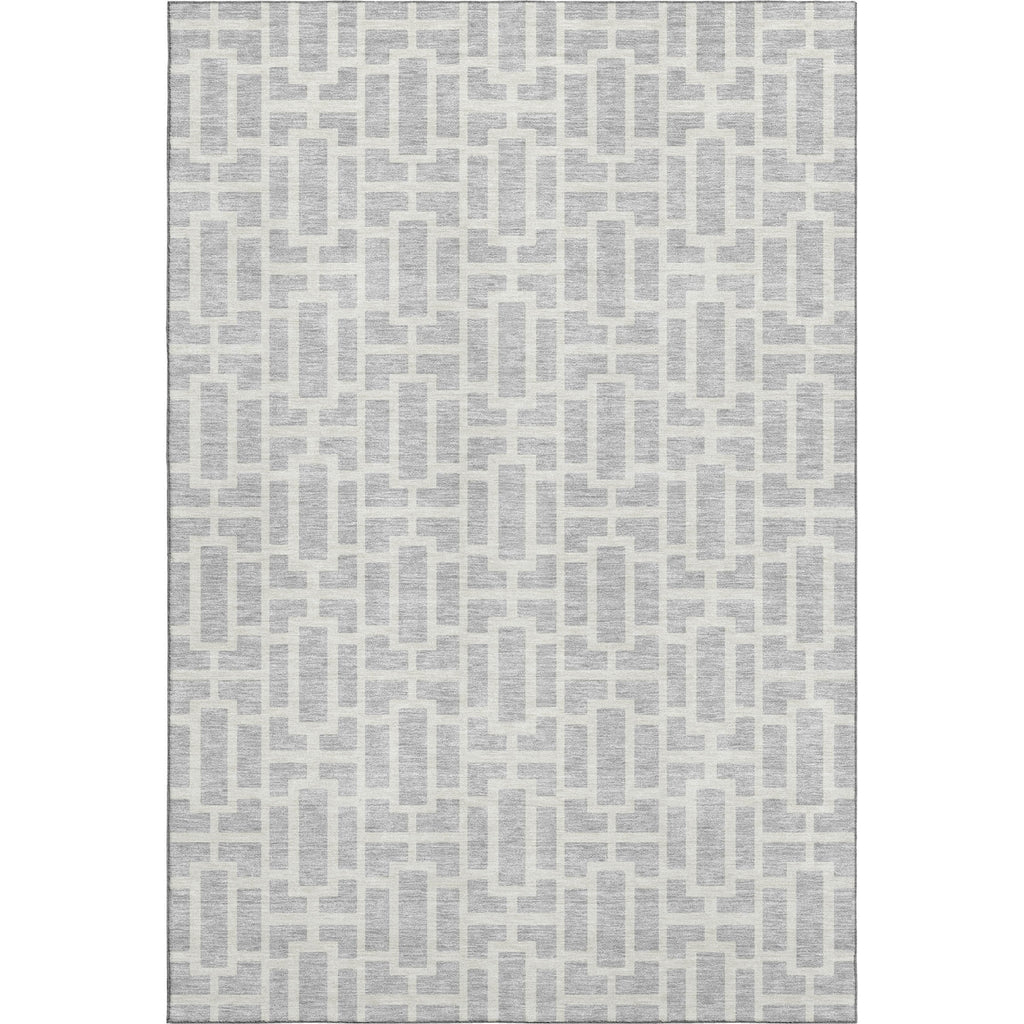 Piper Looms Mayfield Geometric AMF916 Silver Machine Washable Area Rug main image