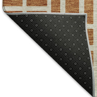 Piper Looms Mayfield Geometric AMF916 Terracotta Machine Washable Area Rug Backing Image