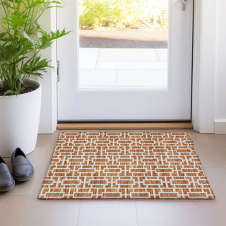 Piper Looms Mayfield Geometric AMF916 Terracotta Machine Washable Area Rug Scatter Lifestyle Image Feature
