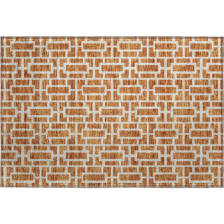 Piper Looms Mayfield Geometric AMF916 Terracotta Machine Washable Area Rug Scatter Main Image