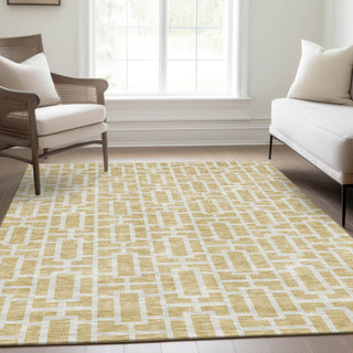Piper Looms Mayfield Geometric AMF916 Wheat Machine Washable Area Rug Lifestyle Image Feature