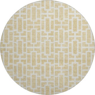 Piper Looms Mayfield Geometric AMF916 Wheat Machine Washable Area Rug Round Main Image