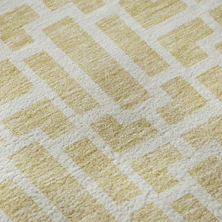 Piper Looms Mayfield Geometric AMF916 Wheat Machine Washable Area Rug Swatch Image