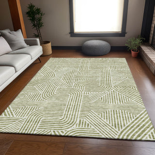 Piper Looms Mayfield Lines AMF917 Aloe Machine Washable Area Rug Lifestyle Image Feature