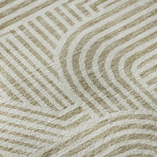 Piper Looms Mayfield Lines AMF917 Beige Machine Washable Area Rug Swatch Image
