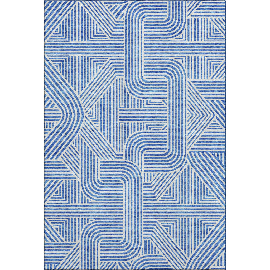 Piper Looms Mayfield Lines AMF917 Blue Machine Washable Area Rug main image