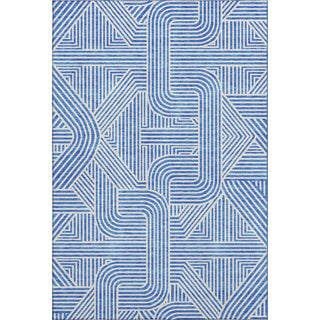 Piper Looms Mayfield Lines AMF917 Blue Machine Washable Area Rug main image