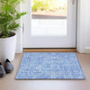 Piper Looms Mayfield Lines AMF917 Blue Machine Washable Area Rug Scatter Lifestyle Image Feature