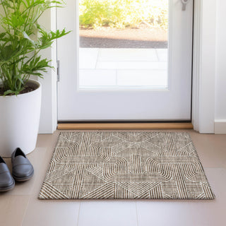 Piper Looms Mayfield Lines AMF917 Brown Machine Washable Area Rug Scatter Lifestyle Image Feature