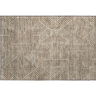 Piper Looms Mayfield Lines AMF917 Brown Machine Washable Area Rug Scatter Main Image
