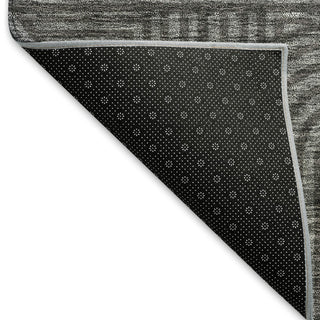 Piper Looms Mayfield Lines AMF917 Charcoal Machine Washable Area Rug Backing Image