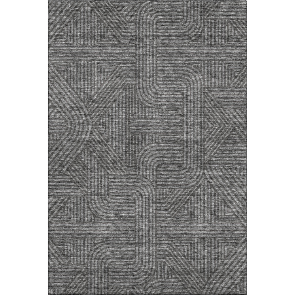 Piper Looms Mayfield Lines AMF917 Charcoal Machine Washable Area Rug main image