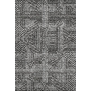 Piper Looms Mayfield Lines AMF917 Charcoal Machine Washable Area Rug main image