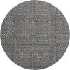 Piper Looms Mayfield Lines AMF917 Charcoal Machine Washable Area Rug Round Main Image