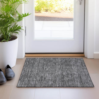 Piper Looms Mayfield Lines AMF917 Charcoal Machine Washable Area Rug Scatter Lifestyle Image Feature