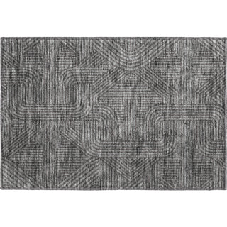 Piper Looms Mayfield Lines AMF917 Charcoal Machine Washable Area Rug Scatter Main Image