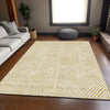 Piper Looms Mayfield Lines AMF917 Gold Machine Washable Area Rug Lifestyle Image Feature