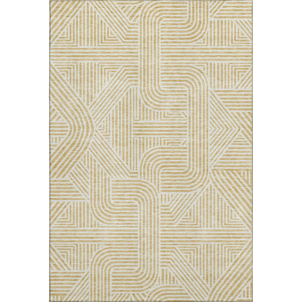 Piper Looms Mayfield Lines AMF917 Gold Machine Washable Area Rug main image