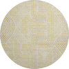Piper Looms Mayfield Lines AMF917 Gold Machine Washable Area Rug Round Main Image