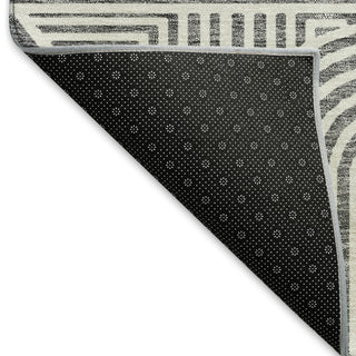 Piper Looms Mayfield Lines AMF917 Gray Machine Washable Area Rug Backing Image