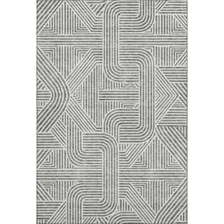 Piper Looms Mayfield Lines AMF917 Gray Machine Washable Area Rug main image