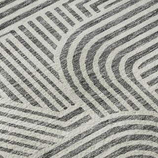 Piper Looms Mayfield Lines AMF917 Gray Machine Washable Area Rug Swatch Image
