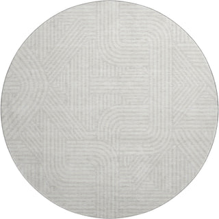 Piper Looms Mayfield Lines AMF917 Ivory Machine Washable Area Rug Round Main Image