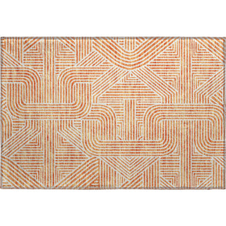 Piper Looms Mayfield Lines AMF917 Orange Machine Washable Area Rug Scatter Main Image