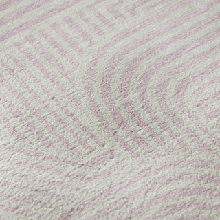 Piper Looms Mayfield Lines AMF917 Pink Machine Washable Area Rug Swatch Image