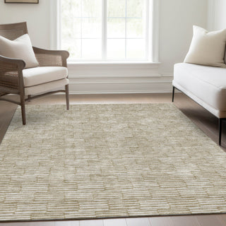 Piper Looms Mayfield Lines AMF918 Beige Machine Washable Area Rug Lifestyle Image Feature