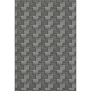 Piper Looms Mayfield Lines AMF918 Black Machine Washable Area Rug main image