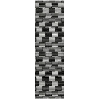 Piper Looms Mayfield Lines AMF918 Black Machine Washable Area Rug Runner Main Image