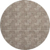 Piper Looms Mayfield Lines AMF918 Brown Machine Washable Area Rug Round Main Image