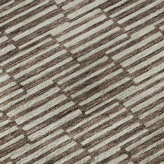 Piper Looms Mayfield Lines AMF918 Brown Machine Washable Area Rug Swatch Image
