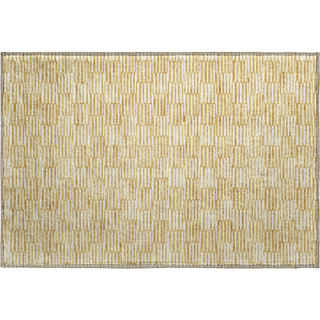 Piper Looms Mayfield Lines AMF918 Gold Machine Washable Area Rug Scatter Main Image