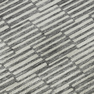 Piper Looms Mayfield Lines AMF918 Gray Machine Washable Area Rug Swatch Image