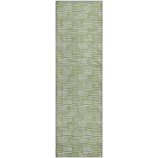 Piper Looms Mayfield Lines AMF918 Green Machine Washable Area Rug Runner Main Image