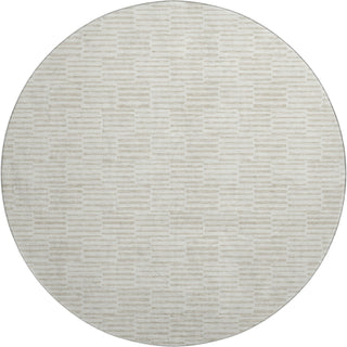 Piper Looms Mayfield Lines AMF918 Ivory Machine Washable Area Rug Round Main Image