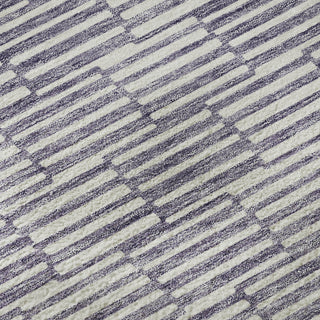 Piper Looms Mayfield Lines AMF918 Lilac Machine Washable Area Rug Swatch Image